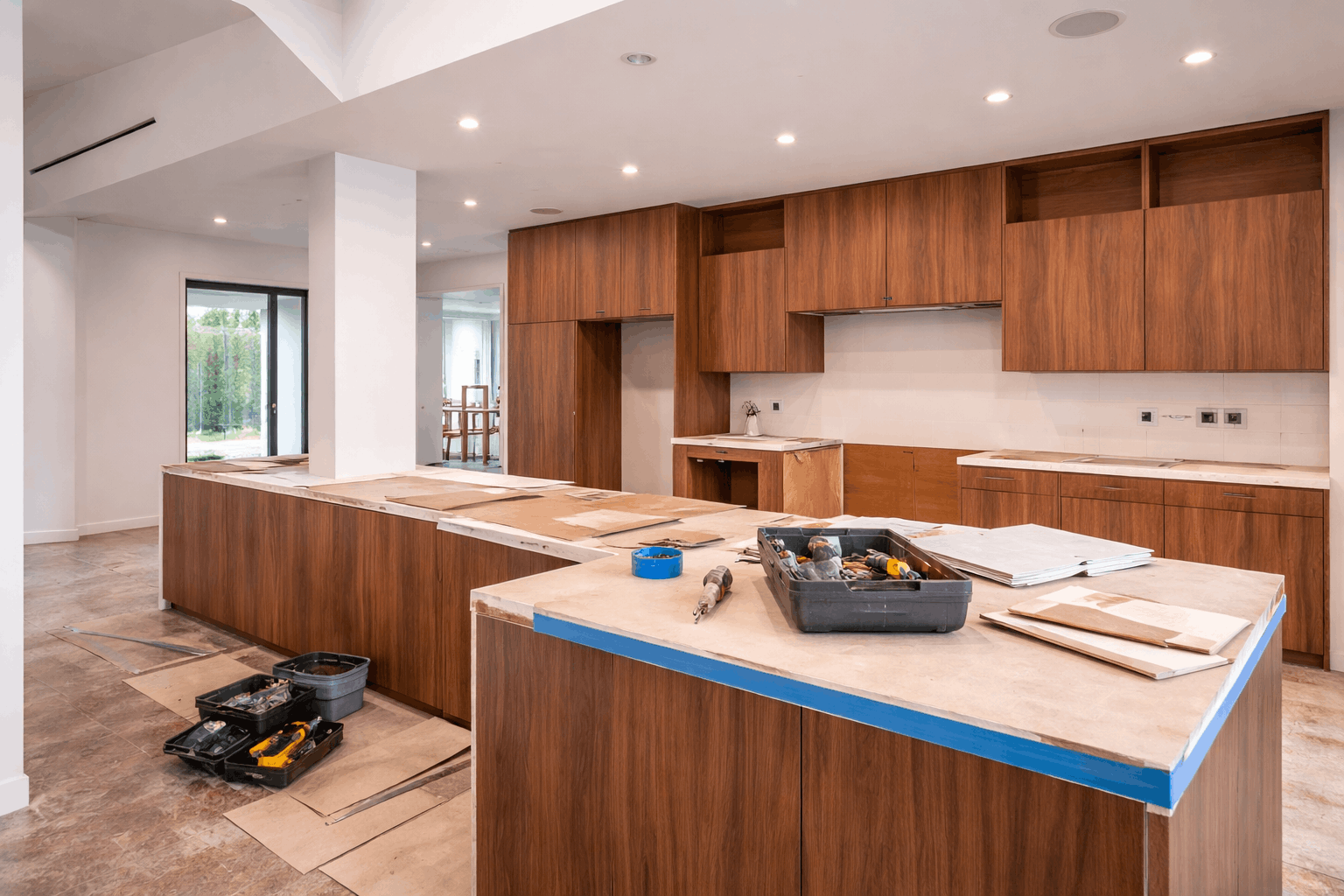 before frameless cabinets Houston kitchen remodel
